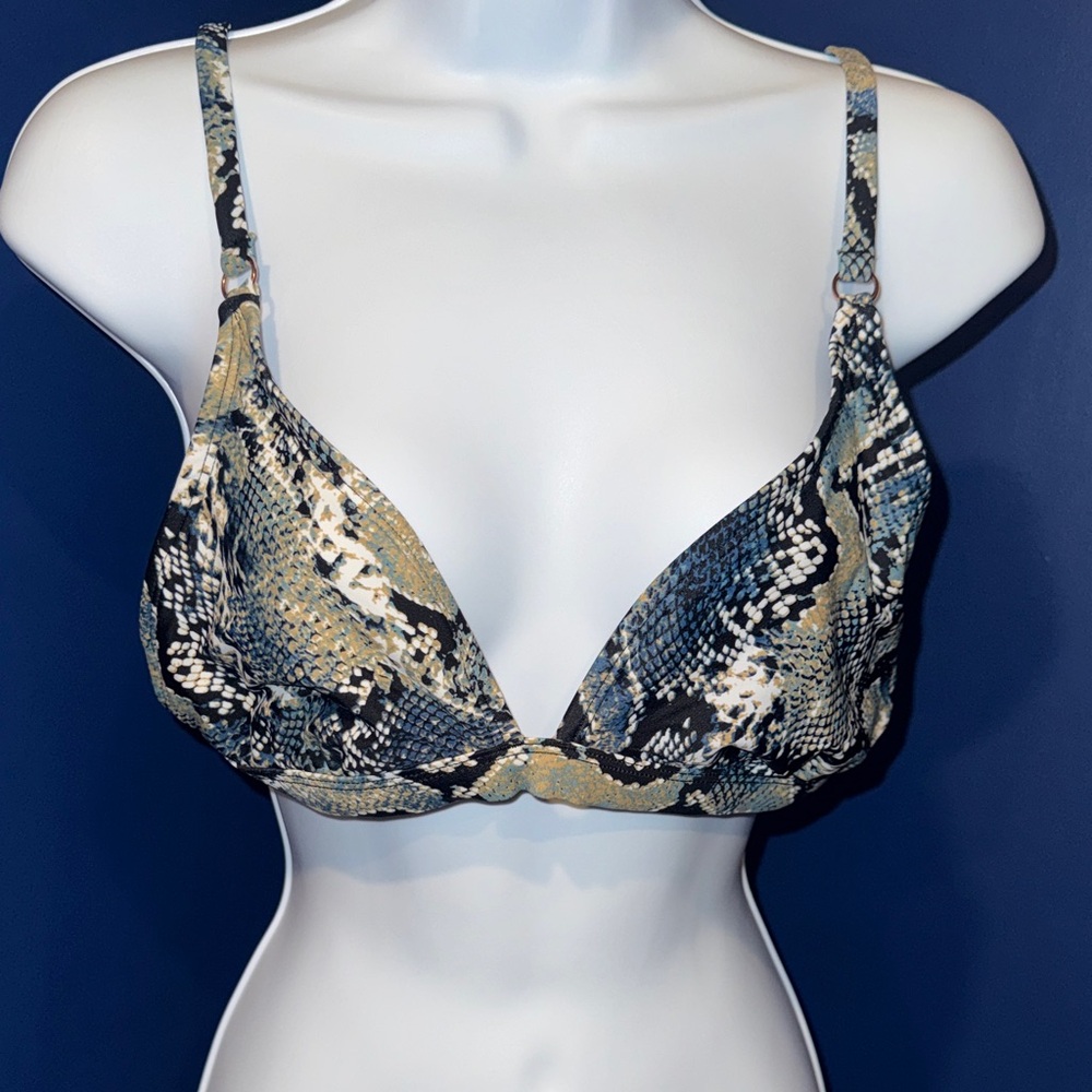 Shade & Shore- NWOT Snake Print Triangle Bikini Top Size Large 🐍🌊 - Picture 4 of 13